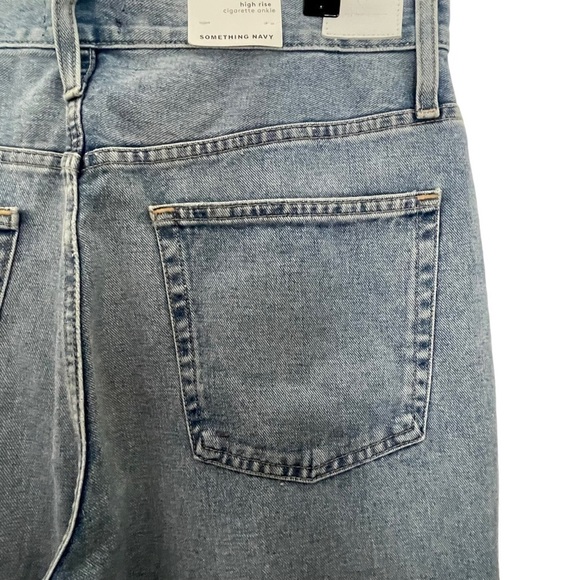 Something Navy High Rise Cigarette Ankle Jeans In Indigo Light Size 14/32 - Picture 7 of 11